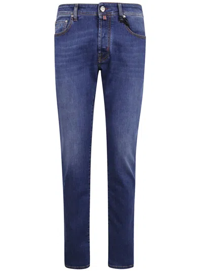 Jacob Cohen Slim Fit Five Pocket Denim Trousers In Blue