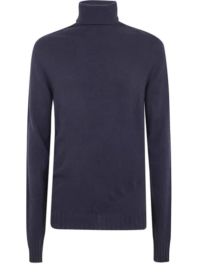 Md75 Cashmere Turtle Neck Sweater In Blue