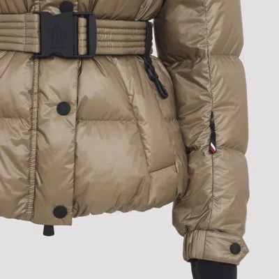 Moncler Polyamide Padded Jacket Adjustable Belt In Neutral
