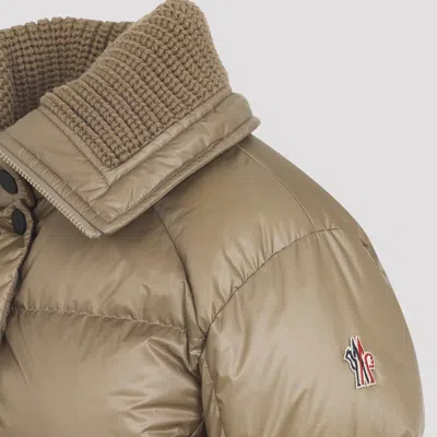 Moncler Polyamide Padded Jacket Adjustable Belt In Neutral