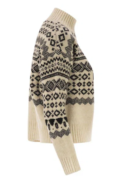 Weekend Max Mara Wool And Alpaca Jacquard Sweater In Multi