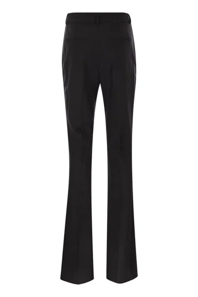 Sportmax Hangar Flare Trousers In Stretch Wool In Black