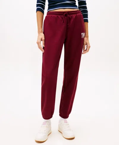 Tommy Jeans Women's Collegiate Sweatpant In Burgundy