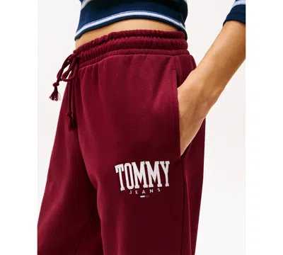Tommy Jeans Women's Collegiate Sweatpant In Burgundy