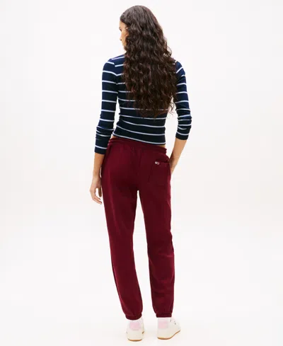 Tommy Jeans Women's Collegiate Sweatpant In Burgundy