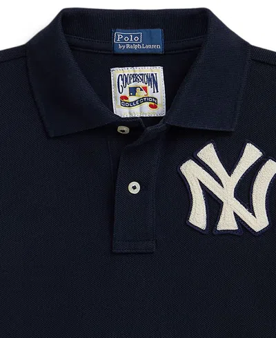 Polo Ralph Lauren Girls 7-16 Short Sleeves Yankees Polo Shirt In Blue