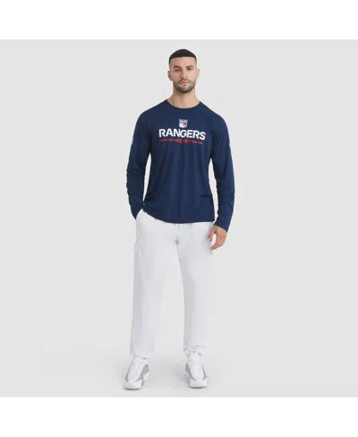 Fanatics Men's Navy New York Rangers Authentic Pro Rink Tech Long Sleeve T-shirt In Blue