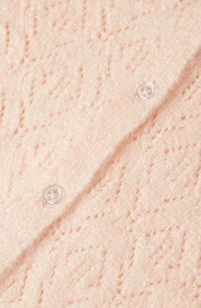 Scotch & Soda Kids' Pointelle Cardigan In Brown