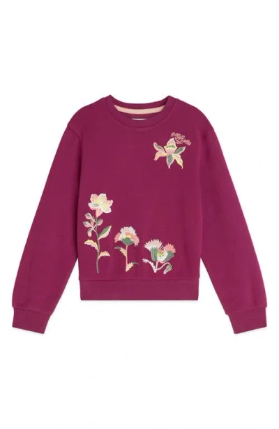 Scotch & Soda Kids' Embroidered Sweatshirt In Multi