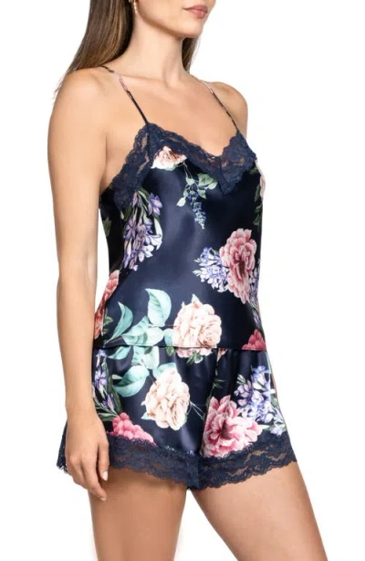 In Bloom By Jonquil Sicily Lace Trim Camisole Short Pajamas In Blue