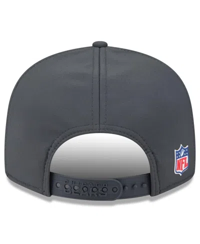 New Era Men's Charcoal Chicago Bears 2025 Sideline Cold Weather Split Panel 9fifty Snapback Hat In Black
