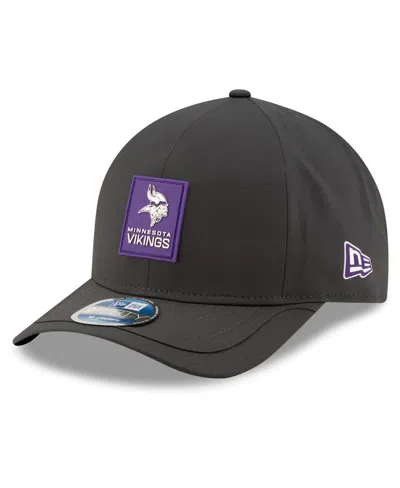 New Era Men's Charcoal Minnesota Vikings 2025 Sideline Cold Weather 9forty M-crown Adjustable Hat In Black