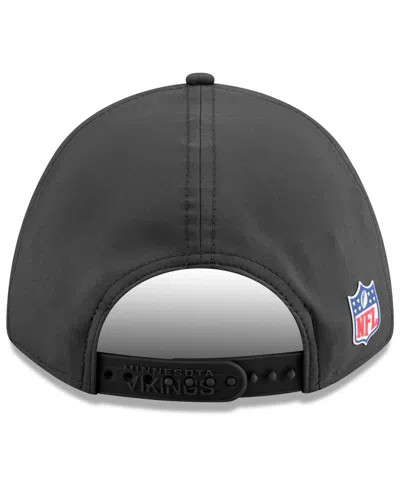 New Era Men's Charcoal Minnesota Vikings 2025 Sideline Cold Weather 9forty M-crown Adjustable Hat In Black