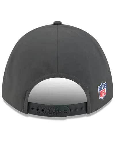 New Era Men's Charcoal Baltimore Ravens 2025 Sideline Cold Weather 9forty M-crown Adjustable Hat In Gray