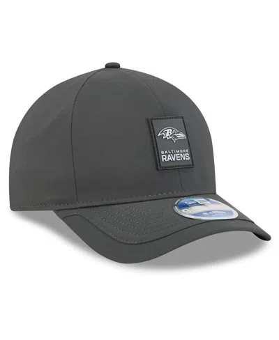 New Era Men's Charcoal Baltimore Ravens 2025 Sideline Cold Weather 9forty M-crown Adjustable Hat In Gray