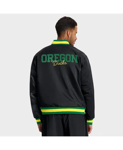 Nike Black Oregon Ducks Legacy Full-snap Bomber Jacket In Black
