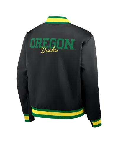Nike Black Oregon Ducks Legacy Full-snap Bomber Jacket In Black