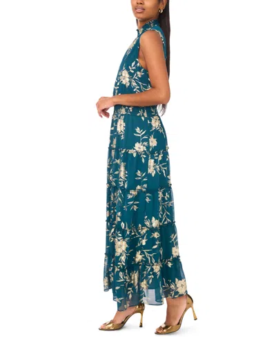 Msk Petite Mock Neck Sleeveless Maxi Dress In Multi