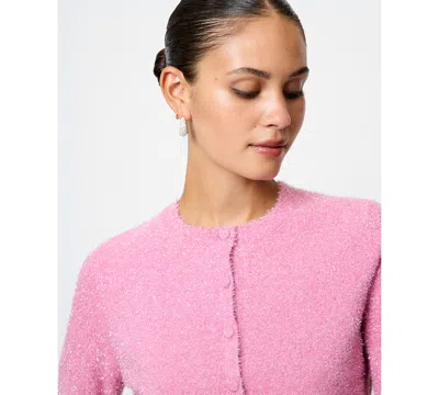 French Connection Tinsel Knit Slim Cardigan Sweater In Multi