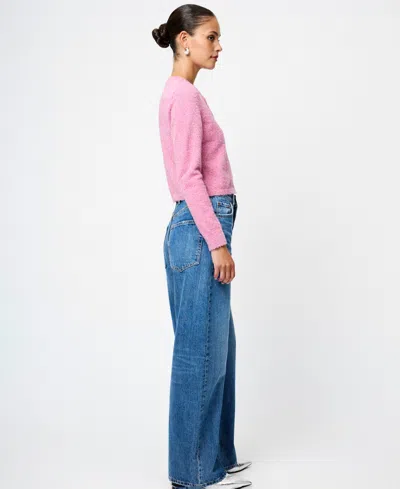 French Connection Tinsel Knit Slim Cardigan Sweater In Multi