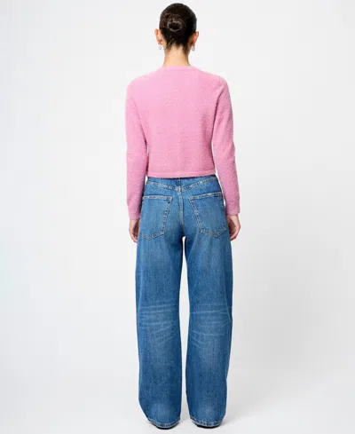 French Connection Tinsel Knit Slim Cardigan Sweater In Multi