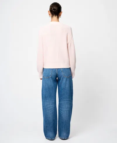 French Connection Embellished Baby Soft Knit Cardigan Sweater In Pink