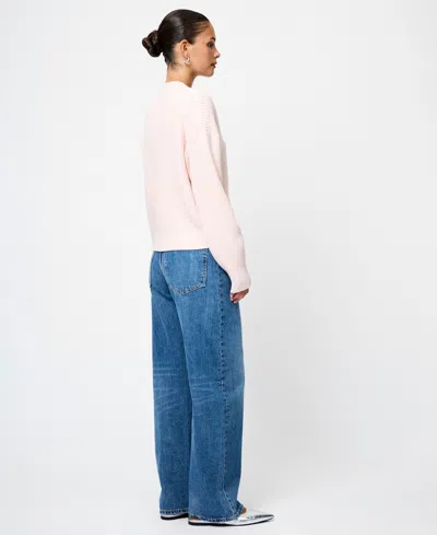 French Connection Embellished Baby Soft Knit Cardigan Sweater In Pink