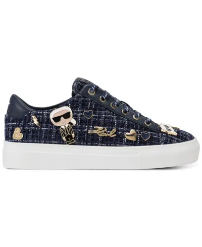 Karl Lagerfeld Cate Pins Sneaker In Blue