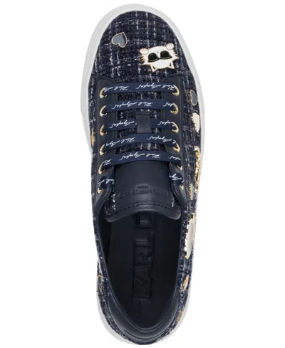 Karl Lagerfeld Cate Pins Sneaker In Blue