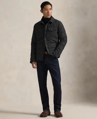 Polo Ralph Lauren Men's Lewis Melton Down Shirt Jacket In Black