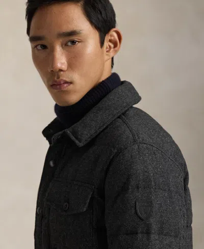 Polo Ralph Lauren Men's Lewis Melton Down Shirt Jacket In Black