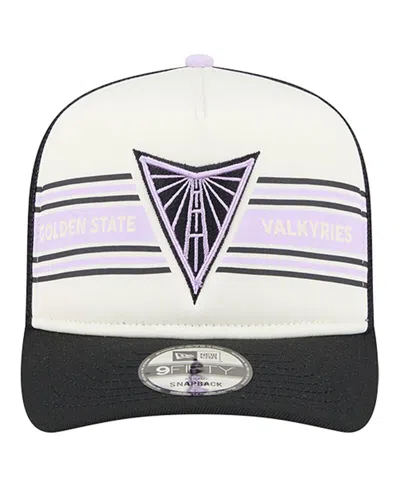 New Era Men's And Women's White/eclipse Black Golden State Valkyries Banner Foam Front 9fifty A-frame Adjust In Black