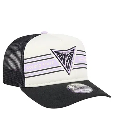 New Era Men's And Women's White/eclipse Black Golden State Valkyries Banner Foam Front 9fifty A-frame Adjust In Black