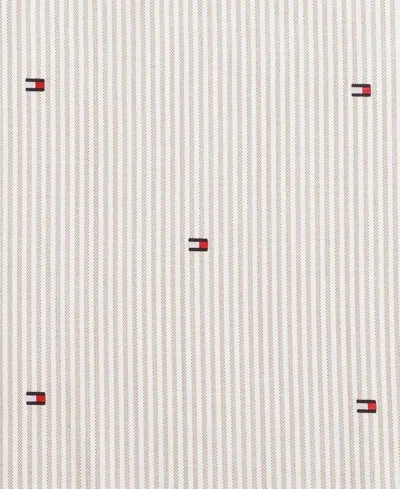 Tommy Hilfiger Ithaca Flag Stripe Cotton Percale 4-piece Sheet Set, Full In Neutral