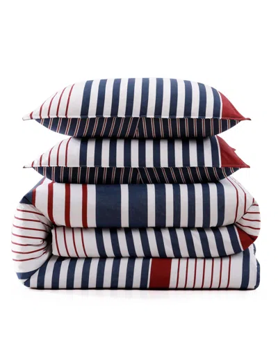 Tommy Hilfiger Brooklyn Stripe Cotton 2-pc. Comforter Set, Twin In Multi