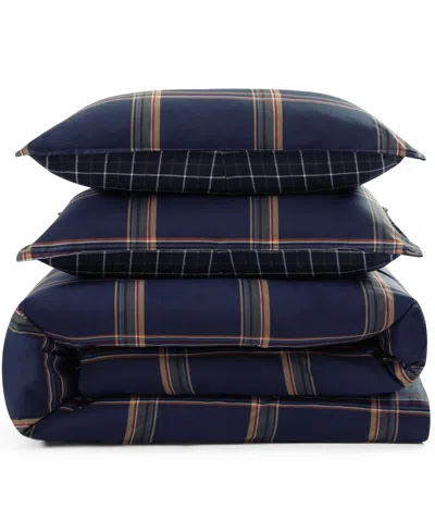 Tommy Hilfiger Beacon Plaid Cotton 3-pc. Duvet Cover Set, King In Blue