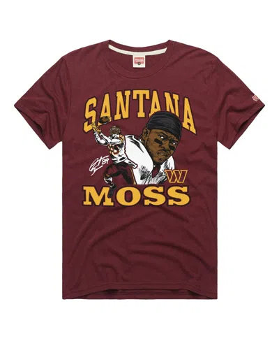 Homage Men's And Women's Santana Moss Burgundy Washington Commanders Retired Player Classic Caricature T-sh In Burgundy