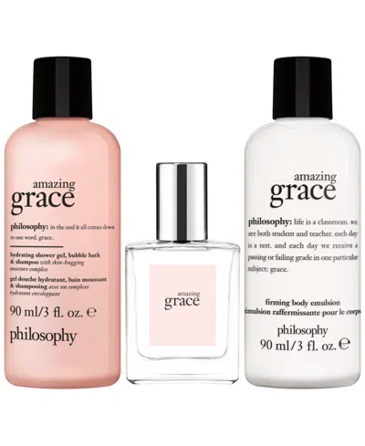 Philosophy Di Lorenzo Serafini Amazing Grace Eau De Toilette Collection Gift Set In Transparent
