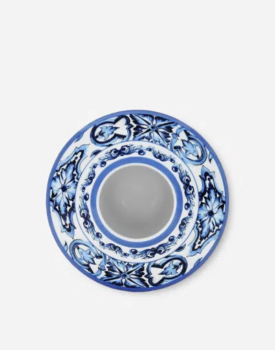 Dolce & Gabbana Small Amphora Porcelain Vase In Blue