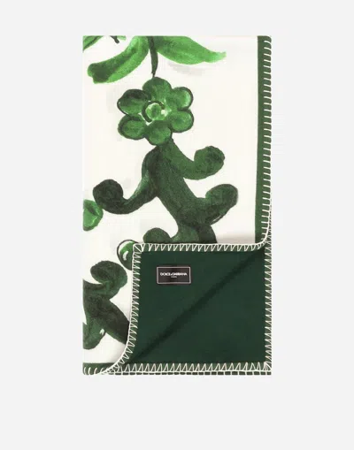 Dolce & Gabbana Silk And Wool Blanket In Multi