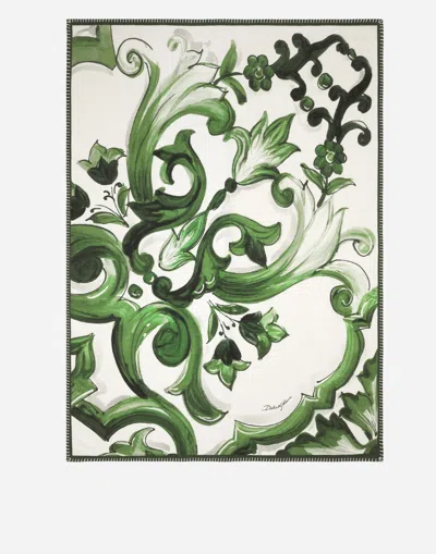 Dolce & Gabbana Silk And Wool Blanket In Multi