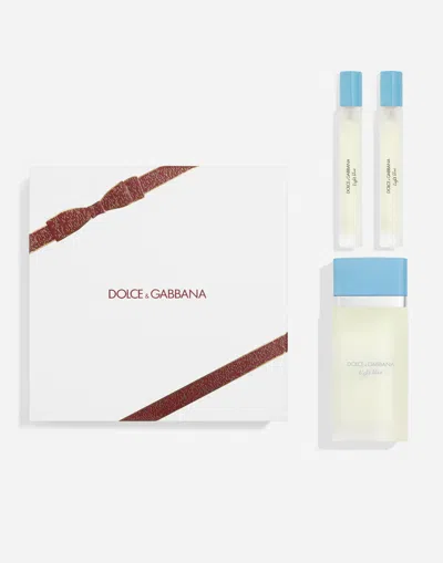 Dolce & Gabbana Dolce&gabbana Light Blue Edt Trio Gift Set In Blue