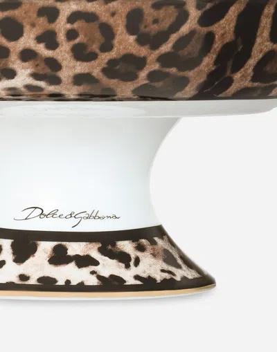 Dolce & Gabbana Porcelain Fruit Bowl In Brown