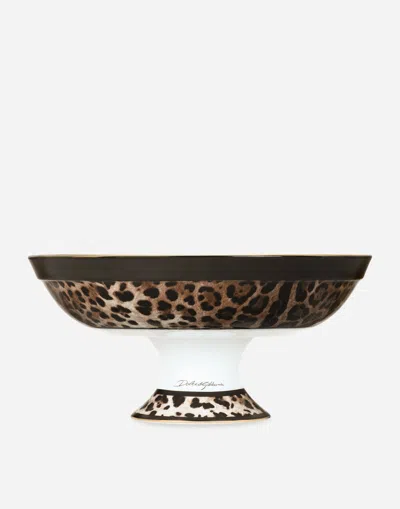 Dolce & Gabbana Porcelain Fruit Bowl In Brown