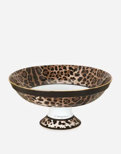Dolce & Gabbana Porcelain Fruit Bowl In Brown