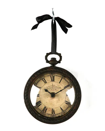 Zentique Ribboned Clock In Brown