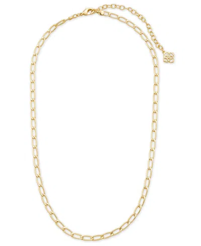 Kendra Scott 14k Gold Plated Over Brass Merrick Chain Necklace In Brown