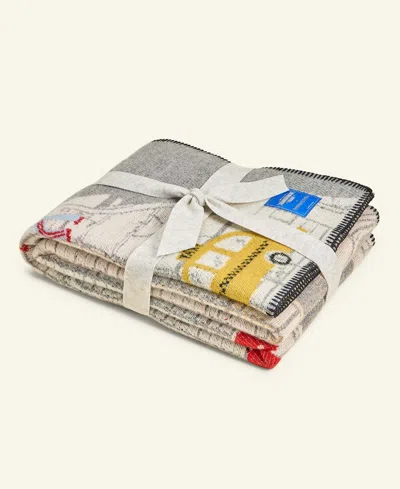 Faribault Macy's Thanksgiving Day Parade 2025 Parade Route Wool-blend Throw Blanket, Macy's Exclusiv In Gray