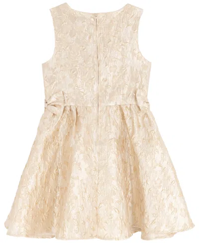 Rare Editions Girls 7-16 2-piece Sleeveless Brocade Dress And Side Bag Set In Neutral