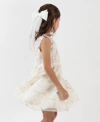 Rare Editions Girls 2t-6x 2-piece Bolero And Round Neck Dress Set In White